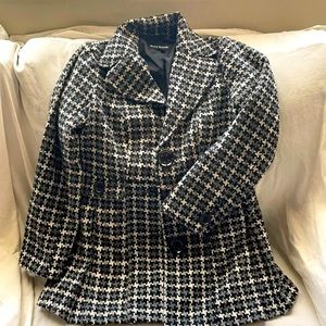 Women XL plaid pea coat